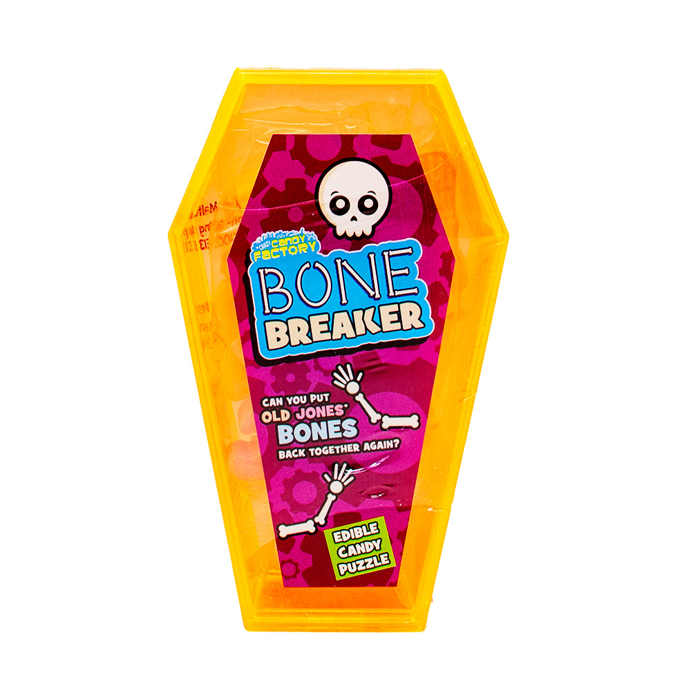 Crazy Candy Factory Bone Breaker (UK) - 25g - Crazy Candy Factory Bone Breaker - Bone-shaped candy - UK candy - Halloween candy - Crunchy candy - Sweet and crunchy candy - Colourful candy - Novelty candy - Candy treats - Fun-shaped candy