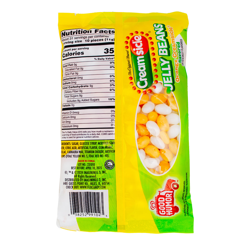 Orange Creamsicle Jelly Beans - 12oz Nutrition Facts Ingredients