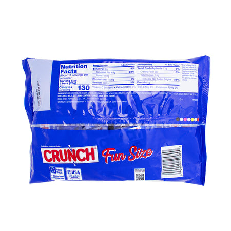 Crunch Fun-Size Bars - 10 oz  Nutrition Facts Ingredients