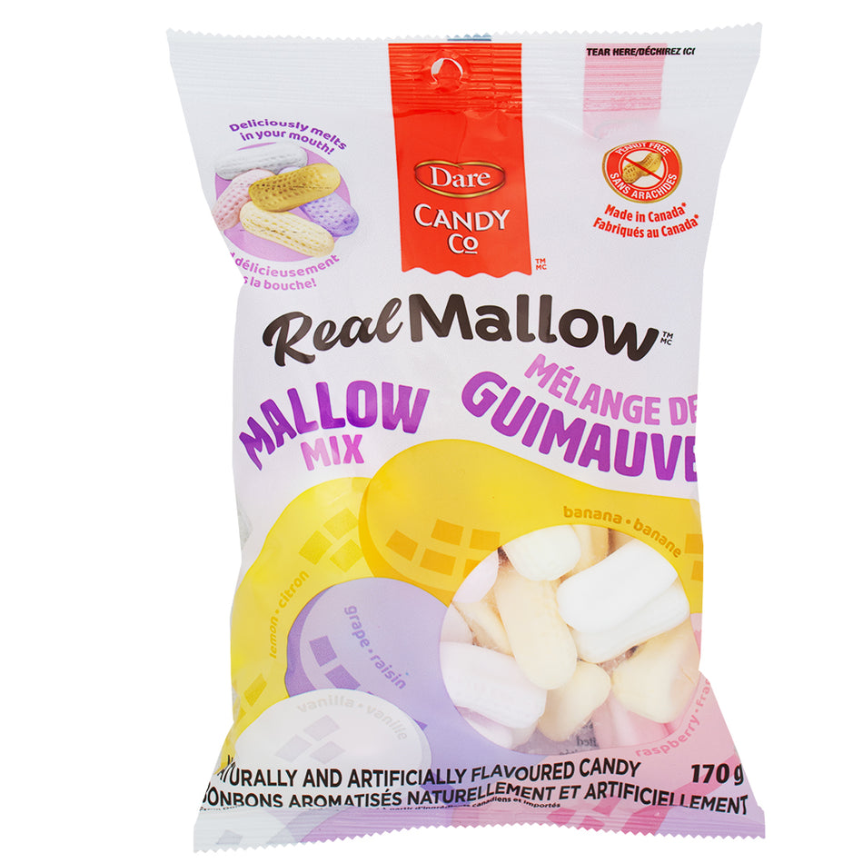 Dare Real Mallow Marshmallow Mix - 170g - Dare Real Mallow Marshmallow Mix - Marshmallow assortment - Vanilla marshmallows - Strawberry marshmallows - Chocolate marshmallows - Marshmallow Candy - Dare - Dare Candy - Dare Chocolate - Dare Marshmallow