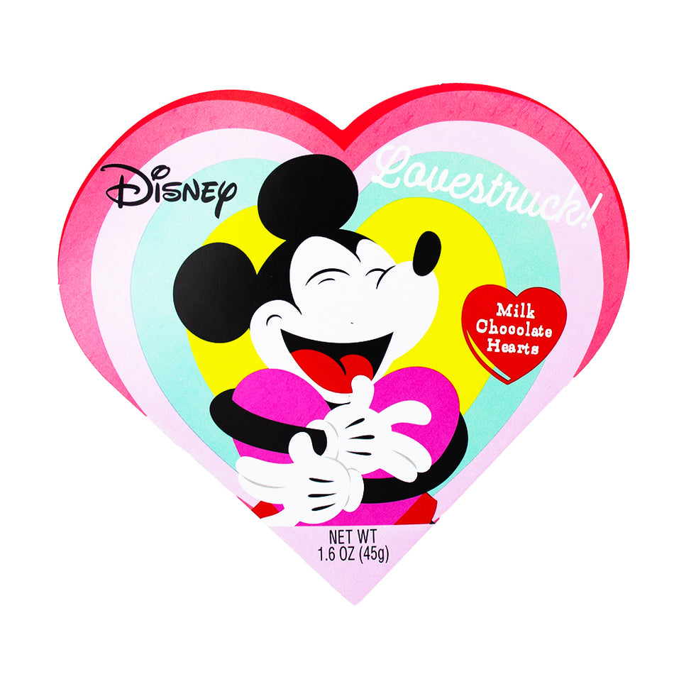 Mickey/Minnie Mouse Milk Chocolate Hearts Valentine - 50g