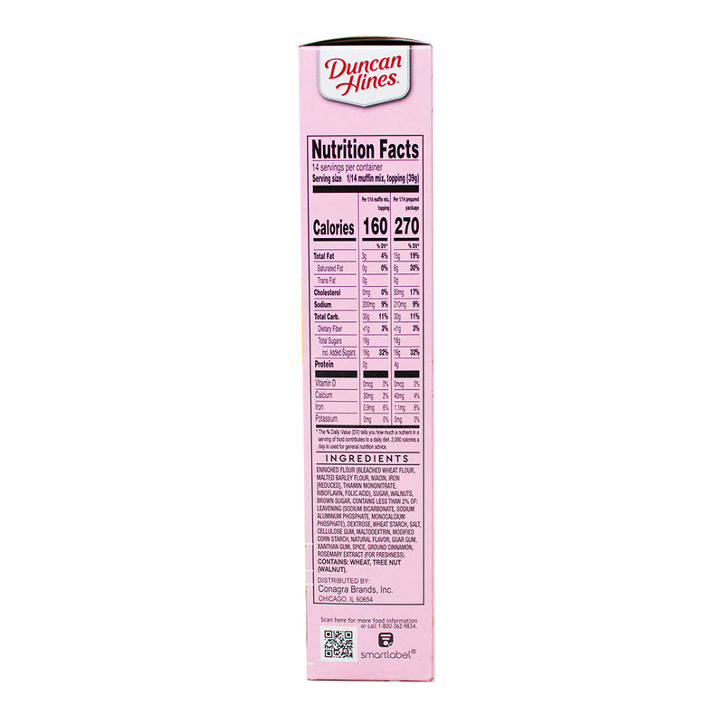 Dolly Parton Banana Nut Muffin Mix - 19oz  Nutrition Facts Ingredients