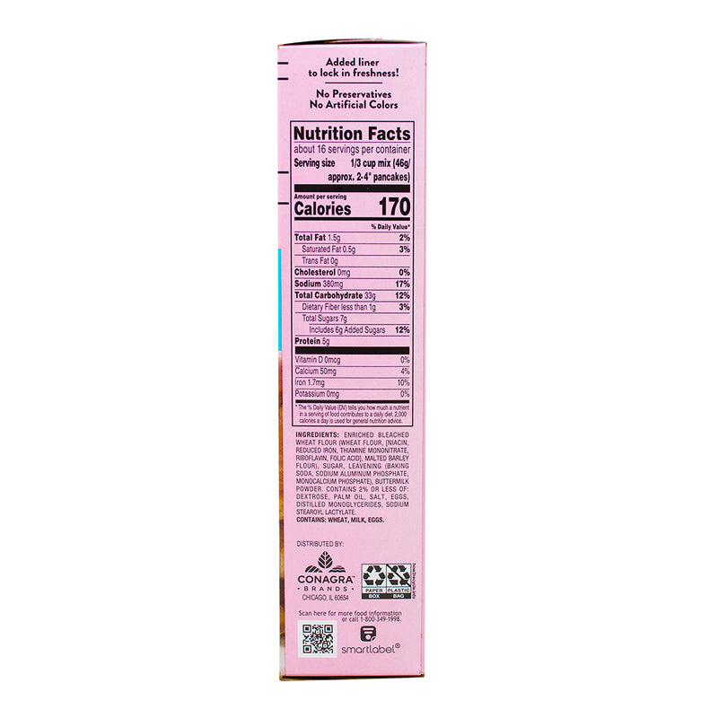 Dolly Parton Buttermilk Pancake Mix - 26oz  Nutrition Facts Ingredients