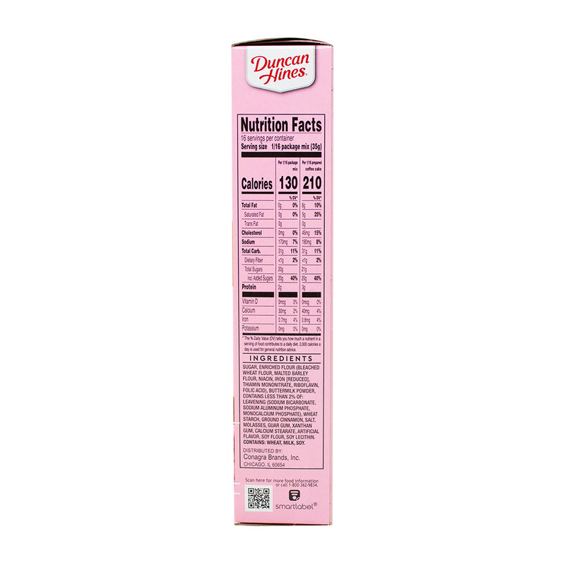 Dolly Parton Cinnamon Swirl Crumb Cake - 20oz  Nutrition Facts Ingredients