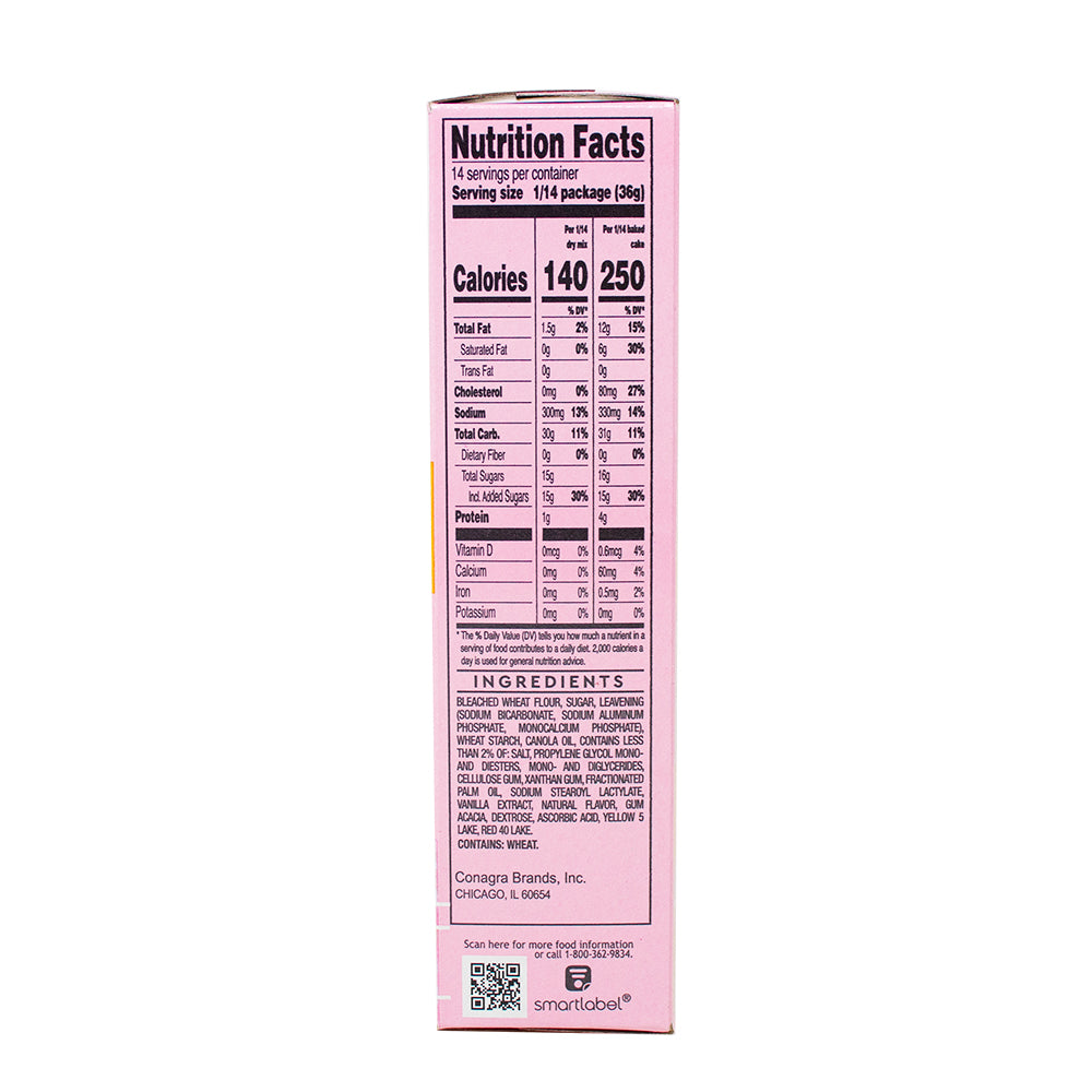 Dolly Parton Yellow Cake Mix - 18oz  Nutrition Facts Ingredients