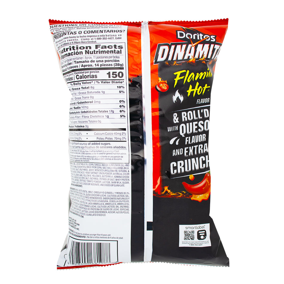 Doritos Dinamita Flamin Hot Queso - 10.75oz  Nutrition Facts Ingredients