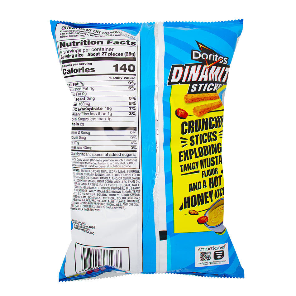 Doritos Dinamita Sticks Hot Honey Mustard - 9oz  Nutrition Facts Ingredients