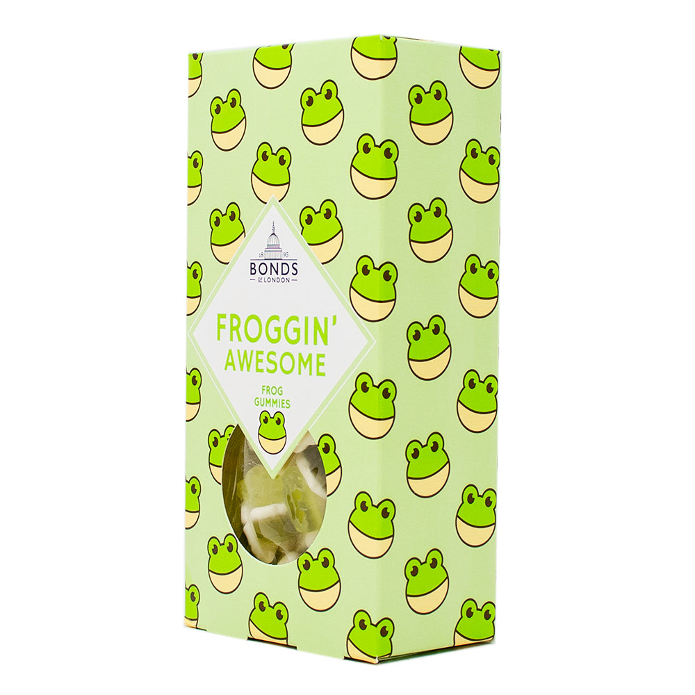 Bonds Froggin' Awesome (UK) - 140g - Bonds Froggin' Awesome - British Candy for Valentine's Day - Playful Candy Shapes UK - Irresistible Chewy Sweets - Romantic Candy Collection - Bonds Candy UK - Valentine's Day Sweet Treats - Fruit Flavoured Gummies - Love-inspired Candy Assortment - UK Candy - British Candy