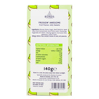 Bonds Froggin' Awesome (UK) - 140g Nutrition Facts Ingredients - Bonds Froggin' Awesome - British Candy for Valentine's Day - Playful Candy Shapes UK - Irresistible Chewy Sweets - Romantic Candy Collection - Bonds Candy UK - Valentine's Day Sweet Treats - Fruit Flavoured Gummies - Love-inspired Candy Assortment - UK Candy - British Candy