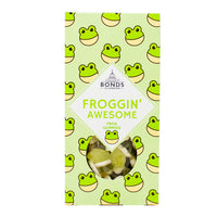 Bonds Froggin' Awesome (UK) - 140g - Bonds Froggin' Awesome - British Candy for Valentine's Day - Playful Candy Shapes UK - Irresistible Chewy Sweets - Romantic Candy Collection - Bonds Candy UK - Valentine's Day Sweet Treats - Fruit Flavoured Gummies - Love-inspired Candy Assortment - UK Candy - British Candy