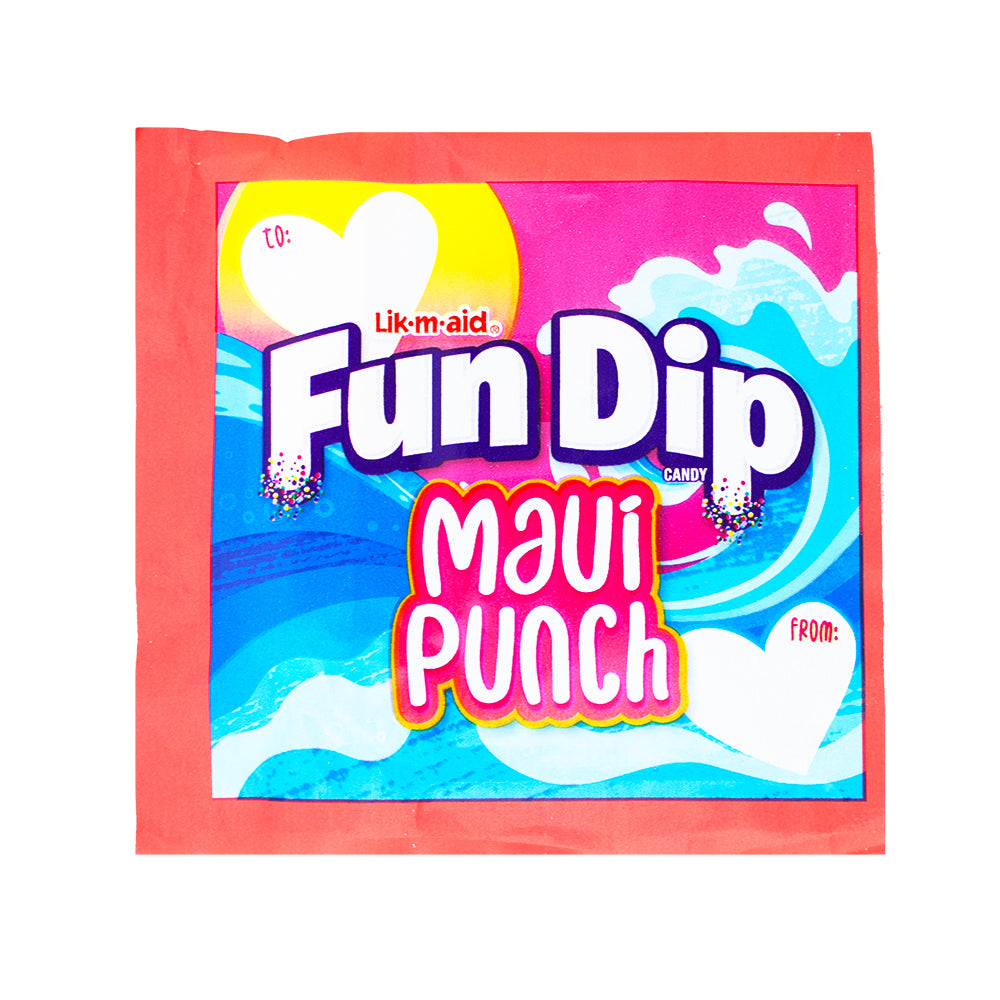 Fun Dip Lik-m-aid Maui Punch - Fun Dip Lik-m-aid Maui Punch - Valentine's Day Candies - Dip Into Love - Tropical Romance - Maui Punch Flavour - Candy-filled Date Night - Sweet Surprises - Playful Journey - Sweet Moments - Burst of Sweetness