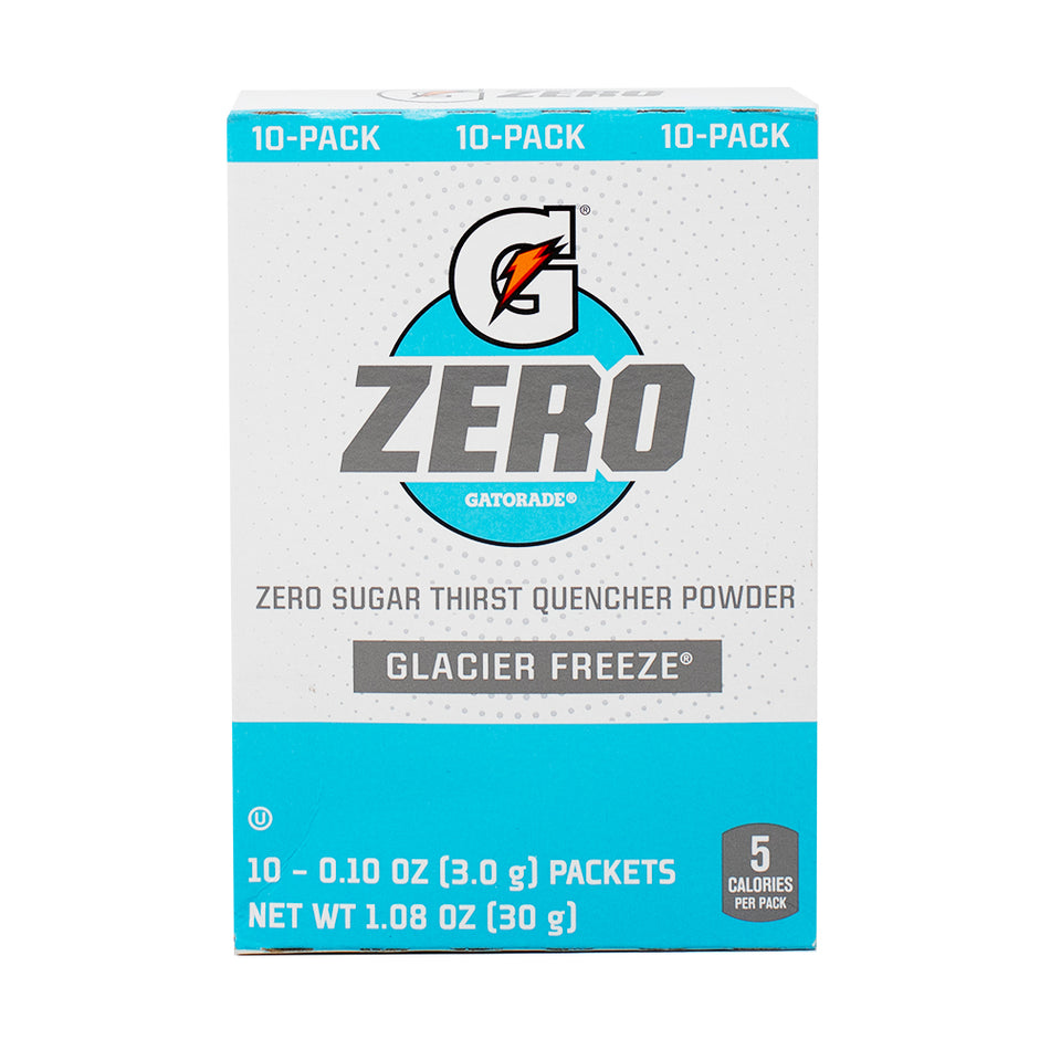 Gatorade Zero Sugar Powder Glacier Freeze 10pk - 30g