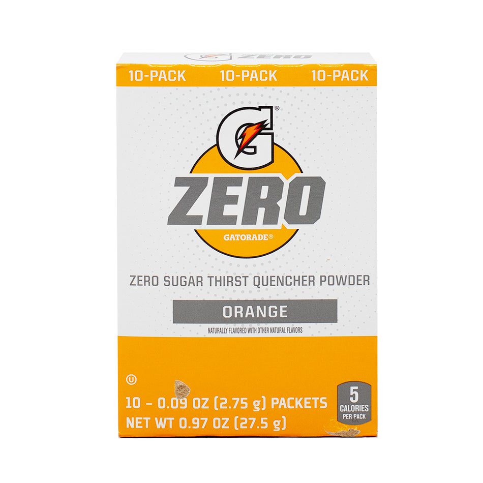 Gatorade Zero Sugar Powder Orange 10pk - 27.5g