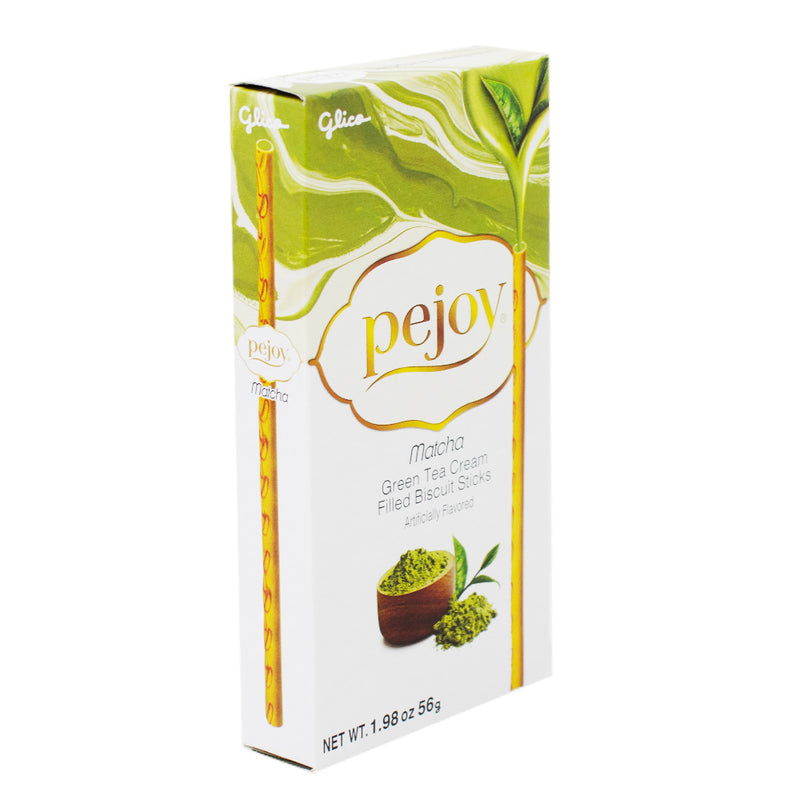 Pejoy Matcha - 1.98oz - Pejoy - Pejoy Matcha - Matcha Biscuit Sticks - Green Tea Snack - Japanese Matcha Candy - Matcha Flavoured Treats - Biscuit Sticks with Matcha - Matcha Dessert - Japanese Snack - Green Tea Flavour