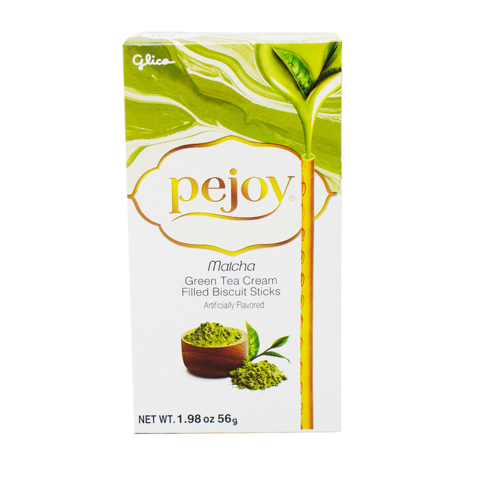 Pejoy Matcha - 1.98oz - Pejoy - Pejoy Matcha - Matcha Biscuit Sticks - Green Tea Snack - Japanese Matcha Candy - Matcha Flavoured Treats - Biscuit Sticks with Matcha - Matcha Dessert - Japanese Snack - Green Tea Flavour