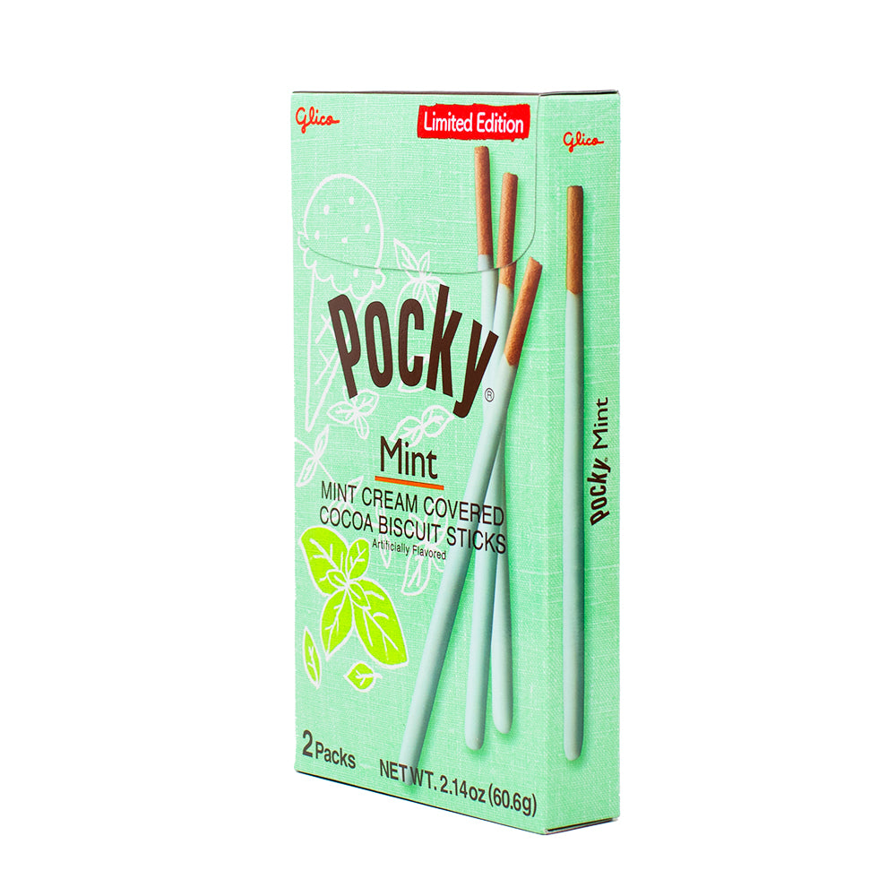 Pocky Mint - 2.14oz - Pocky - Pocky Mint - Pocky Sticks - Mint Candy - Mint Snacks - Mint Sticks - Savoury Snacks