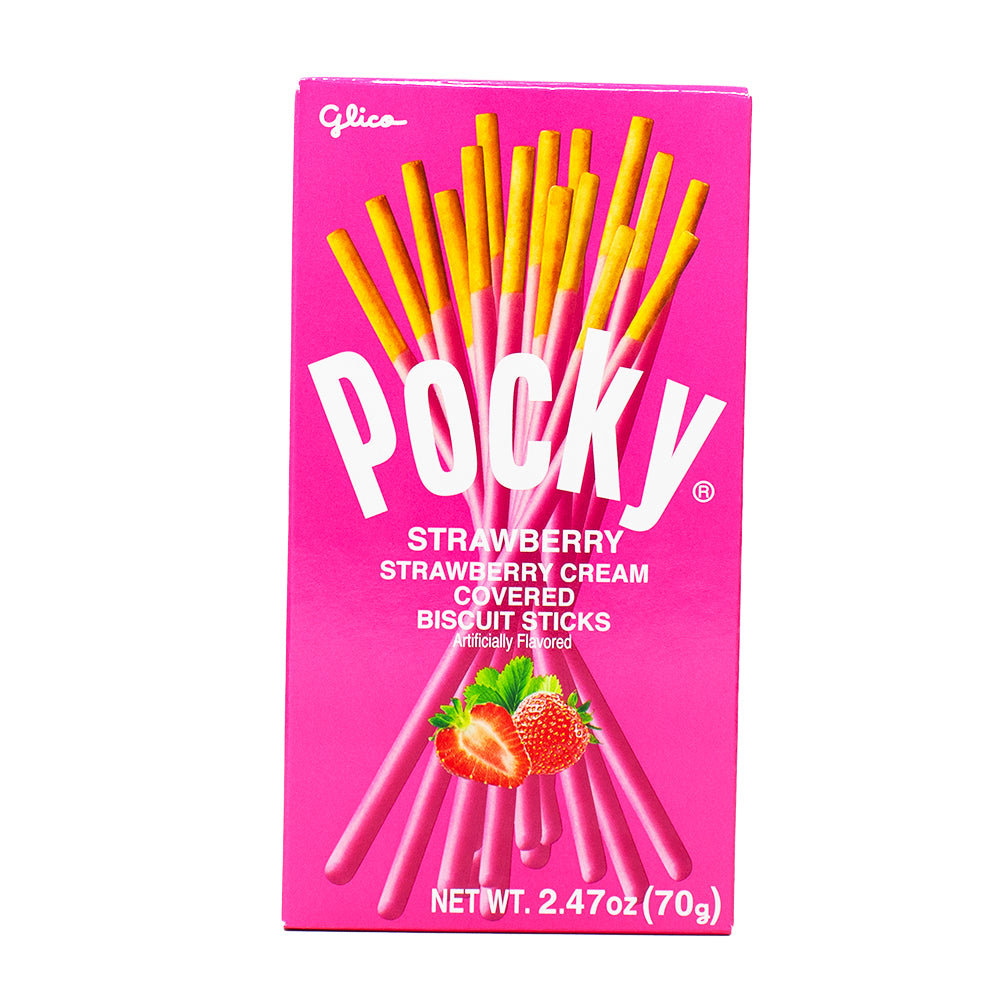Glico Pocky Cream Coated Biscuit Sticks - Strawberry - 2.47oz