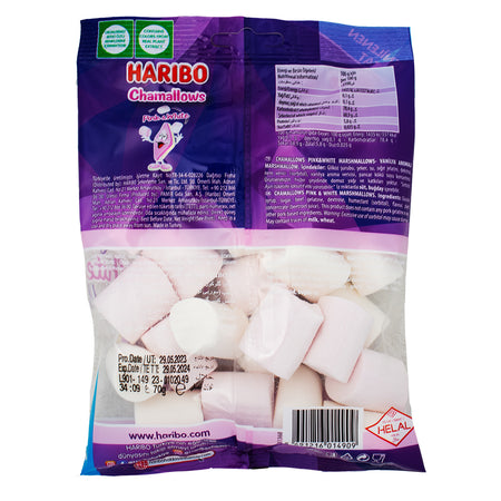 Haribo Halal Chamallows Pink and White - 70g  Nutrition Facts Ingredients