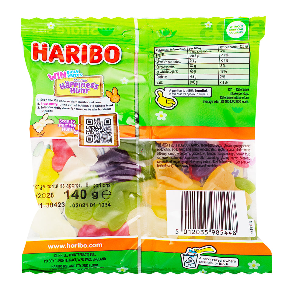 Haribo Jelly Bunnies (UK) - 140g  Nutrition Facts Ingredients