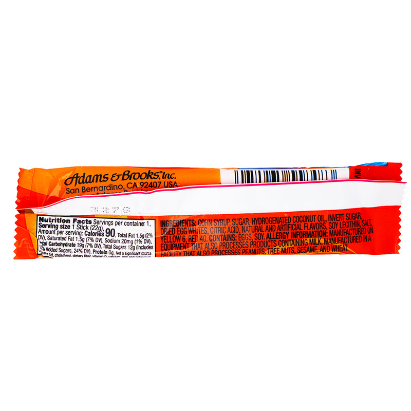 Hawaiian Punch Chew Bars Ocean Orange - .8oz  Nutrition Facts Ingredients - Hawaiian Punch - Chewy Bars - Hawaiian Punch Chew Bars - Orange Candy - Hawaiian Punch Orange - Ocean Orange flavour - Citrus candy - Chewy candy bars - Tropical candy - Tangy orange candy - Fruit-flavoured candy - Sweet treats