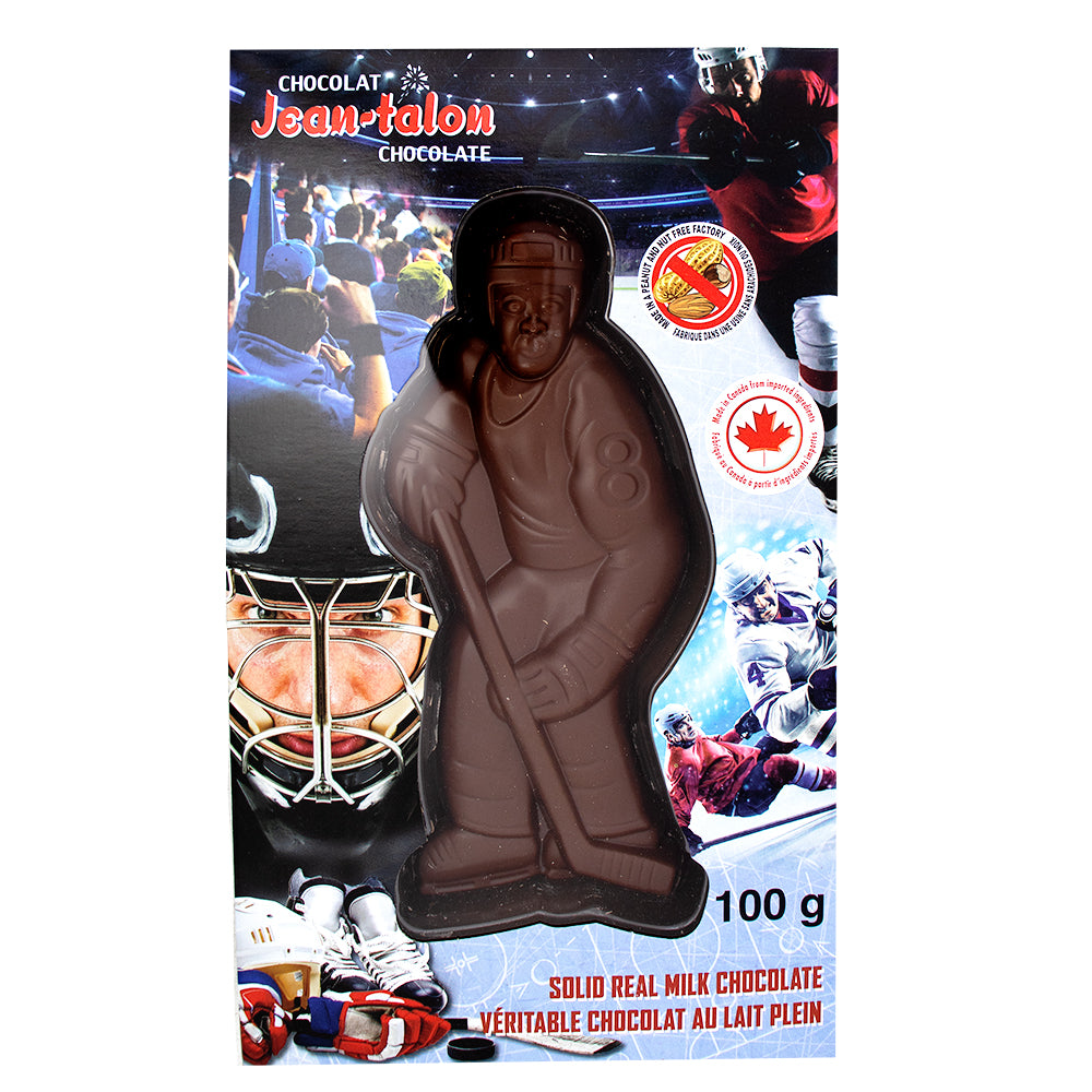 Hockey Player Chocolate - 100g - Hockey Player Chocolate - Milk Chocolate - Solid Chocolate - Solid Milk Chocolate - Hockey Chocolate