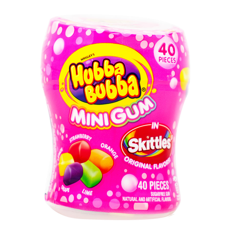 Hubba Bubba Skittles Mini Gum Bottle 40 Pieces