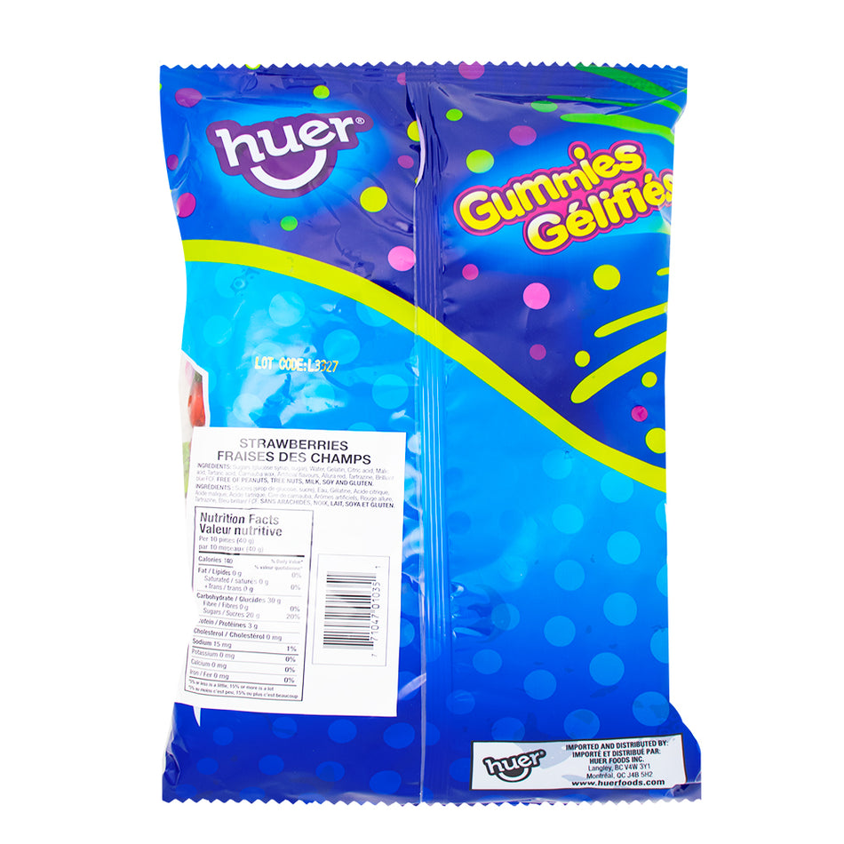 Huer Strawberries Gummy Candy - 1kg  Nutrition Facts Ingredients