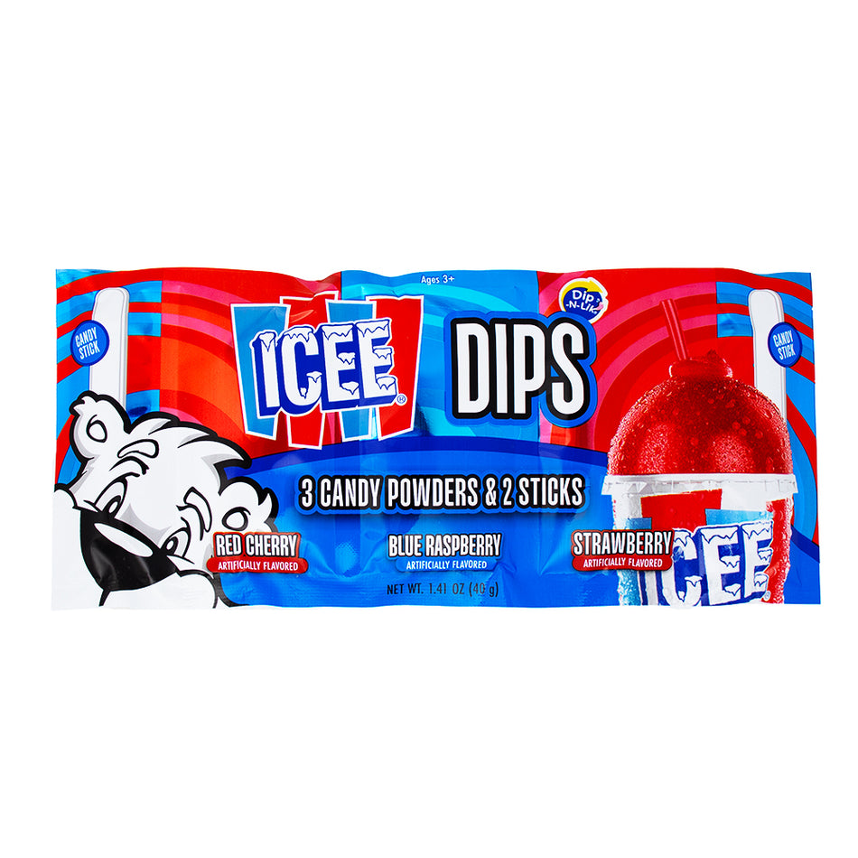 Icee 3 Piece Dips Candy Powder Sticks - 1.41oz