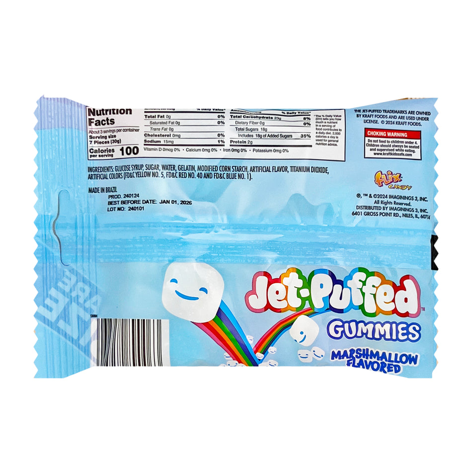 Jet-Puffed Gummy - 3.5oz  Nutrition Facts Ingredients