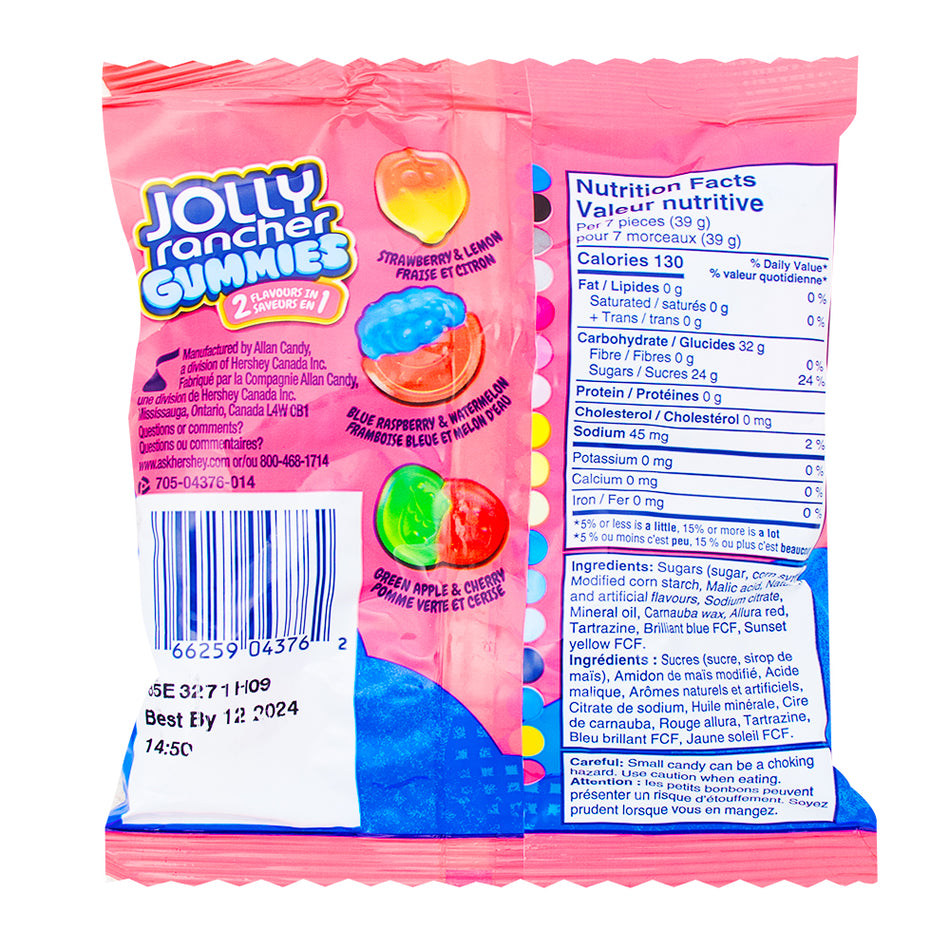 Jolly Rancher Gummies 2in1 - 182g  Nutrition Facts Ingredients - Jolly Rancher - Jolly Ranchers - Jolly Rancher Gummy - Jolly Rancher Candy - Gummies - Gummy - Gummy Candy
