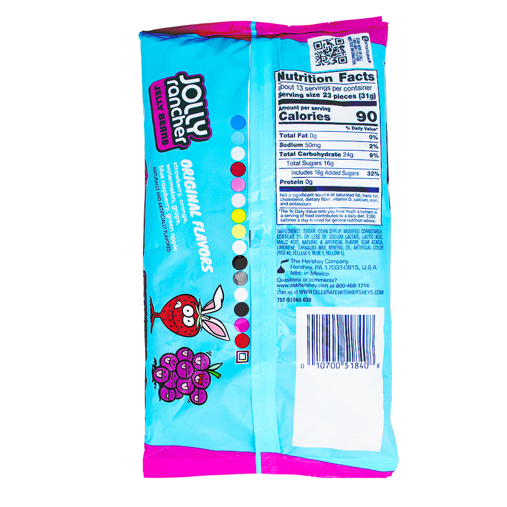 Jolly Rancher Jelly Beans Original Flavors - 14oz Nutrition Facts Ingredients