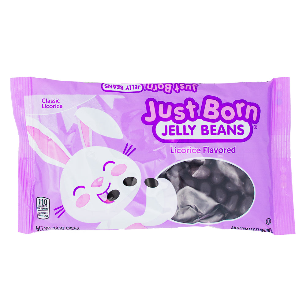 Just Born Licorice Flavored Jelly Beans - 10oz - Licorice jelly beans - Just Born candies - Gourmet jelly beans - Unique candy flavours - Sweet and savoury treats - Intense licorice taste - Jelly bean assortment - Irresistible candy - Candy cravings - Flavourful sweets