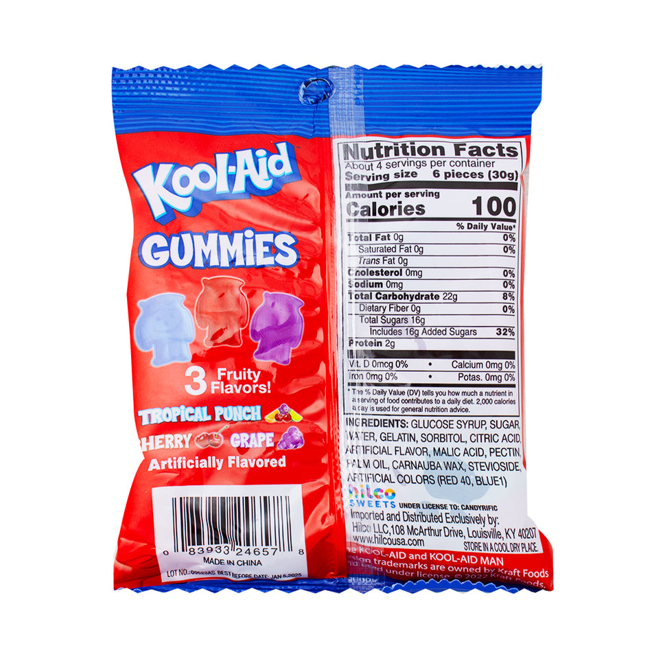 Kool-Aid Gummies - 4oz  Nutrition Facts Ingredients