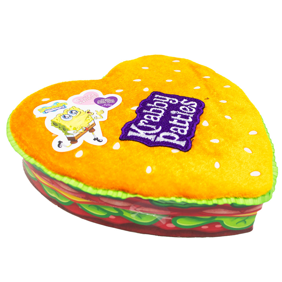 Krabby Patty Plush Top Heart Box - 3.17oz