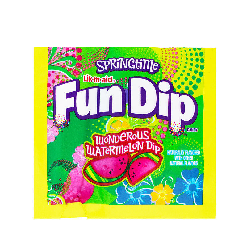 Fun Dip Springtime Watermelon/Strawberry 16 Pouches - Fun Dip - Fun Dip Candy - Watermelon Candy - Strawberry Candy 