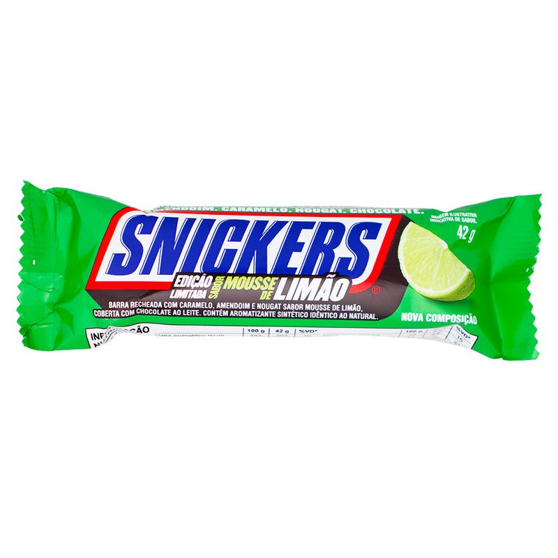 Snickers Lime Mousse (Brazil) - 42g - Snickers - Snickers Bar - Snickers Chocolate Bar - Lime - Lime Flavour - Lime Chocolate - Snickers Lime - Mousse