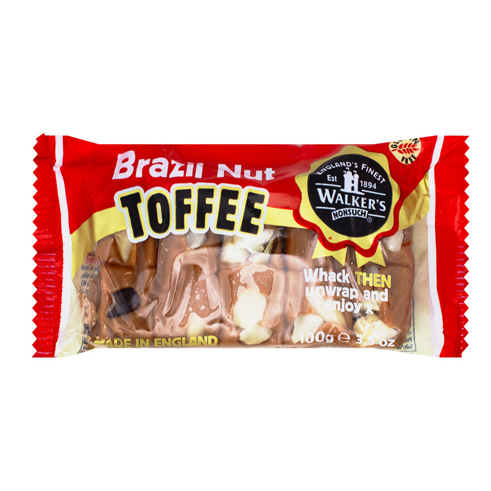 Walkers Nutty Brazil Toffees Wrapped Retro Sweet Shop Traditional Old Fashioned Candy 400g