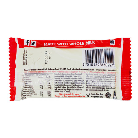 Walker's Brazil Nut Toffee Bars (UK) - 100g Nutrition Facts Ingredients
