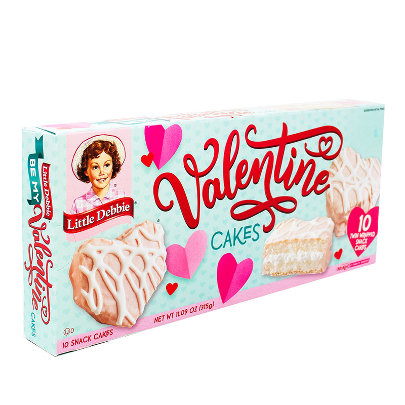 Valentine Little Debbies Valentine Vanilla Snack Cake - 10 Pack