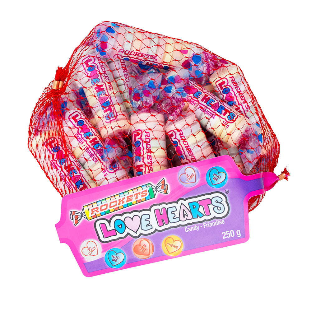 Rockets Love Hearts Net - 250g | Candy Funhouse – Candy Funhouse CA
