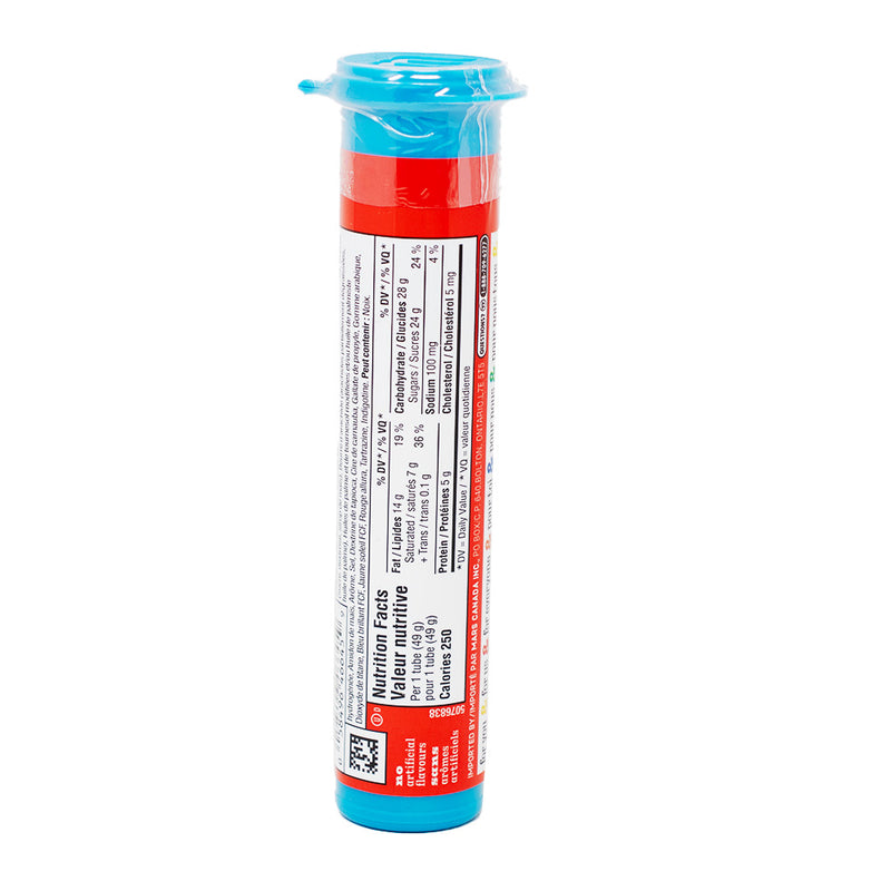M&M's Minis Peanut Butter Tube - 49.3g  Nutrition Facts Ingredients - M&amp;M's Minis Peanut Butter - Mini M&amp;Ms - Peanut Butter Chocolate - Peanut Butter M&amp;M's - Bite-Sized Candy - Chocolate Peanut Butter Treats - Movie Night Snack - Peanut Butter Candy