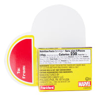 Marvel Heroes Chocolate Hearts - 1.6oz Nutrition Facts Ingredients - Marvel Candy - Marvel Chocolate - Marvel Heroes Chocolate Hearts - Marvel Heroes - Chocolate Hearts