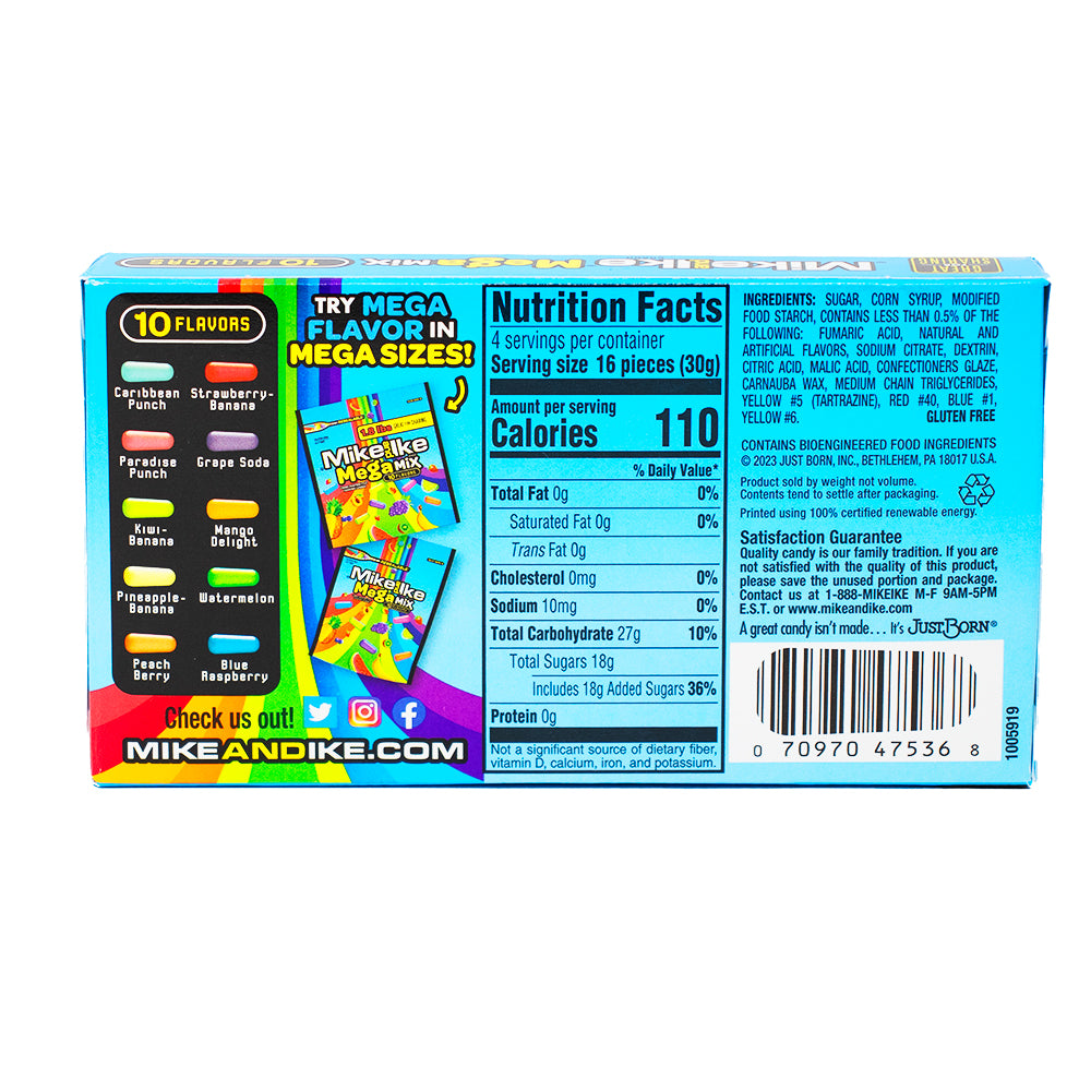Mike and Ike Mega Mix 10 Flavors | Candy Funhouse – Candy Funhouse CA