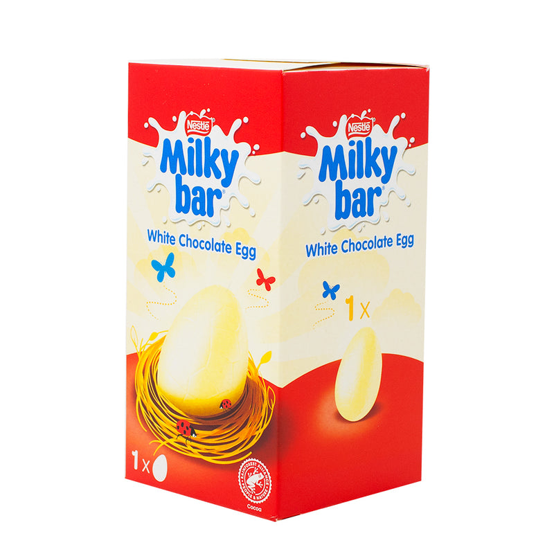 Milkybar White Chocolate Egg (UK) - 65g - Milkybar Chocolate - Milkybar - White Chocolate - Milkybar White Chocolate Egg - White Chocolate Easter Egg - UK Candy - Easter Chocolate Treats - Easter Egg Candy - British Candy - British Chocolate