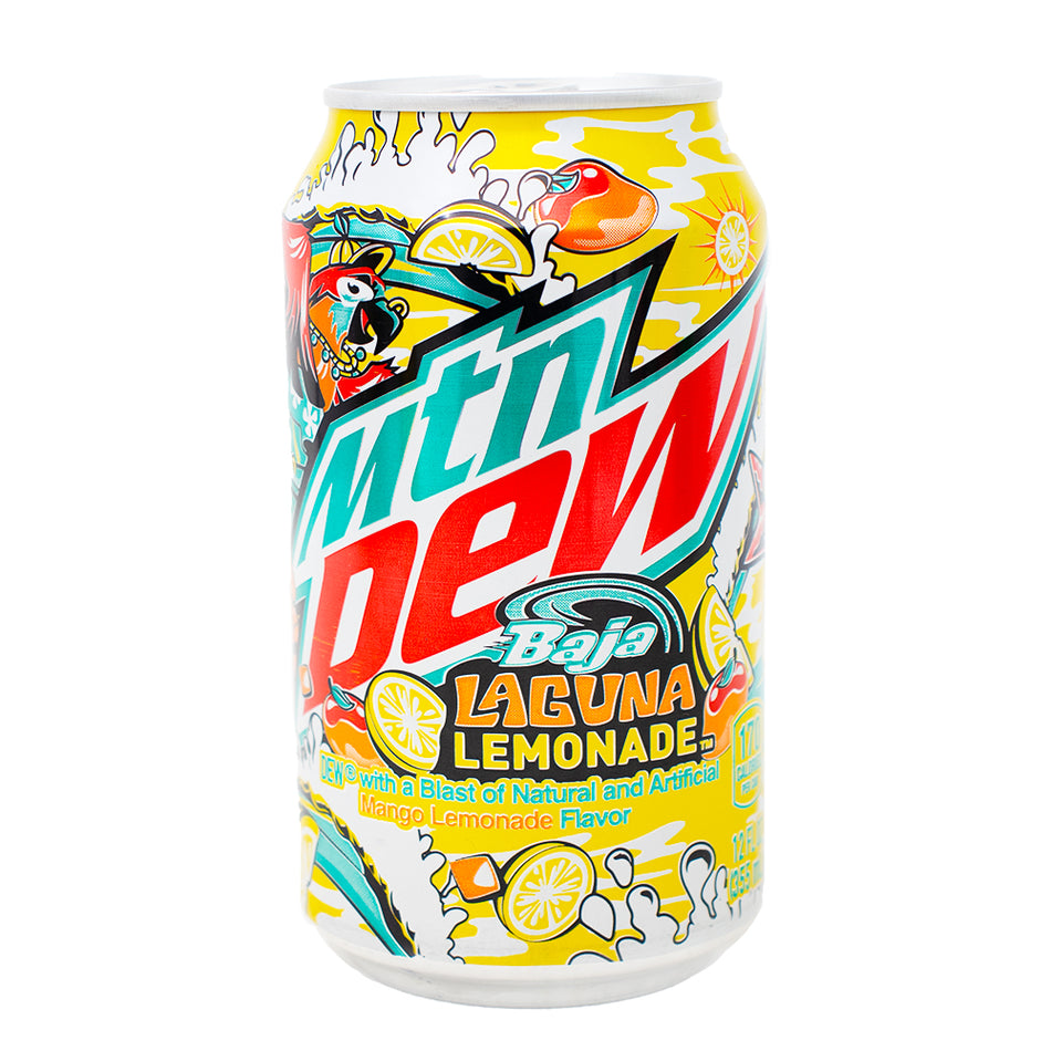 Mountain Dew Baja Laguna Lemonade Soda - 355mL