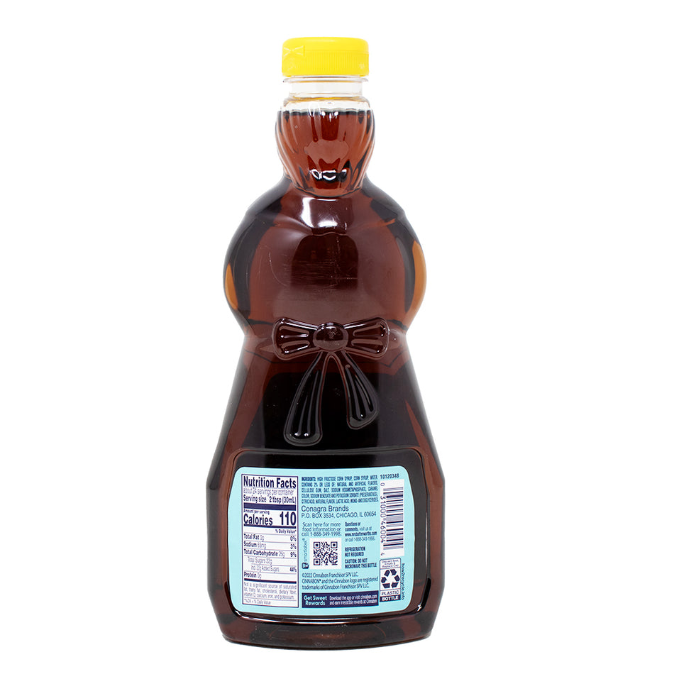 Mrs.Butterworths Cinnabon Syrup - 710mL  Nutrition Facts Ingredients
