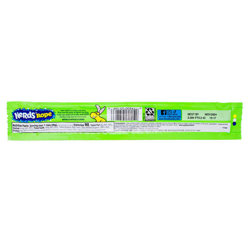 Nerds Rope Easter - .92oz Nutrition Facts Ingredients