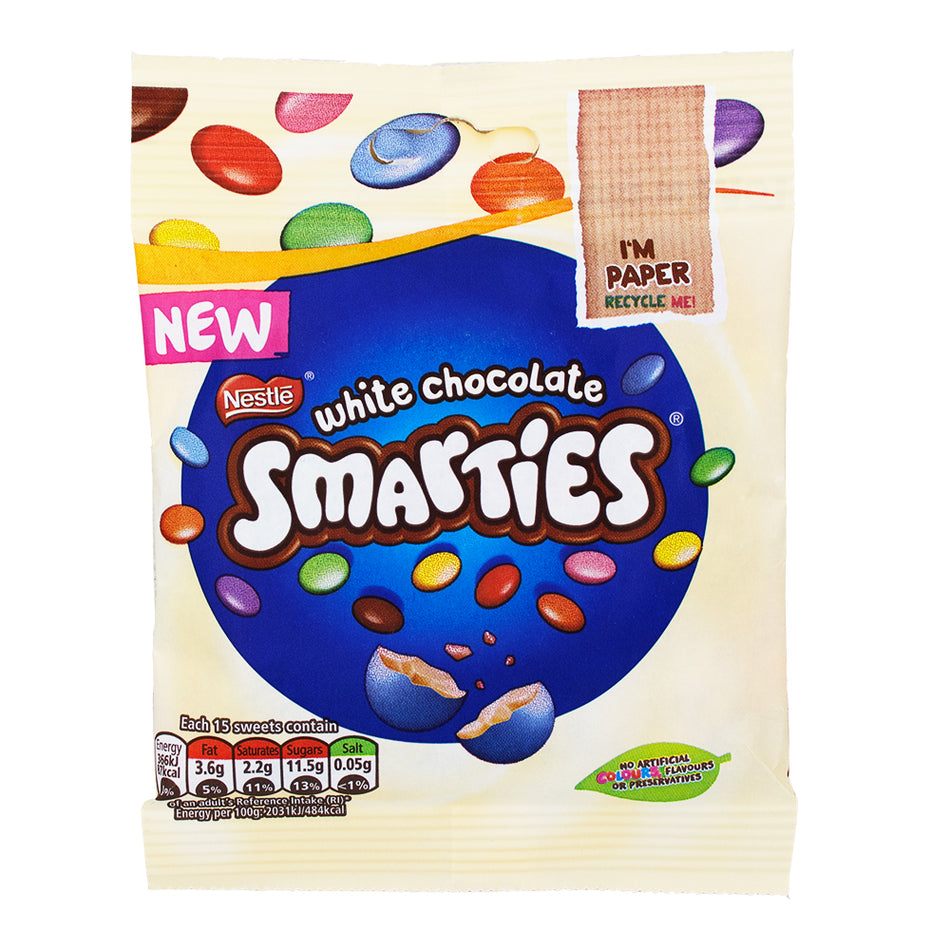 Smarties White Chocolate (UK) - 100g'