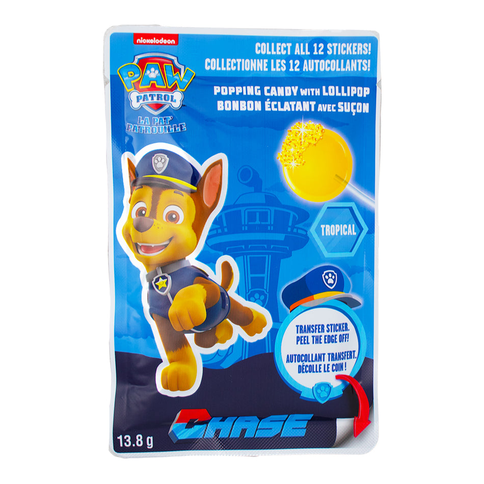 Paw Patrol Popping Candy with Lollipop Dipper - 13.8g