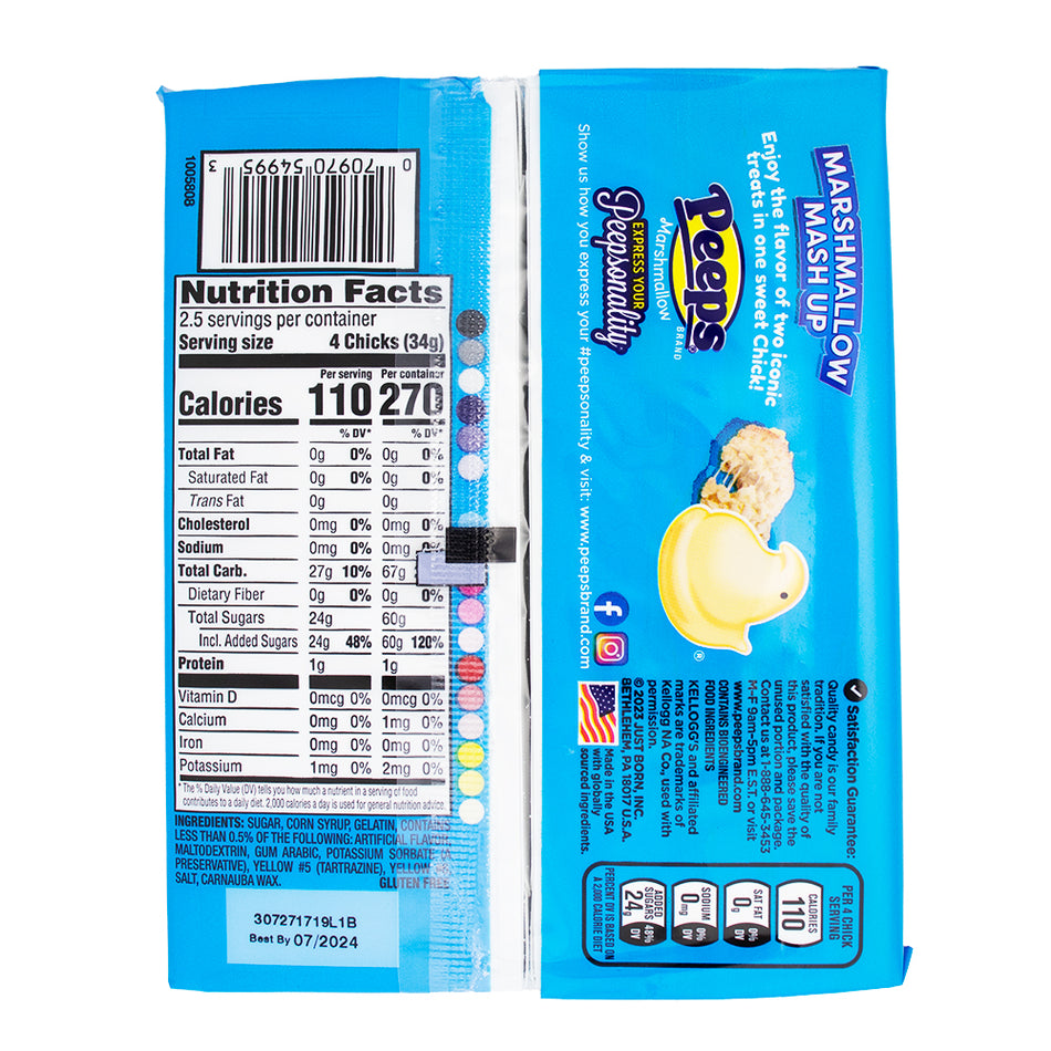Peeps Marshmallow Rice Krispies Treats - 3oz  Nutrition Facts Ingredients